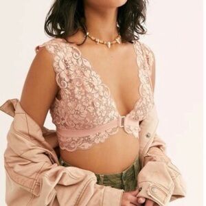 HAH x Free People Got ur back bralette NWT Elegant copper rose Lace Bralette